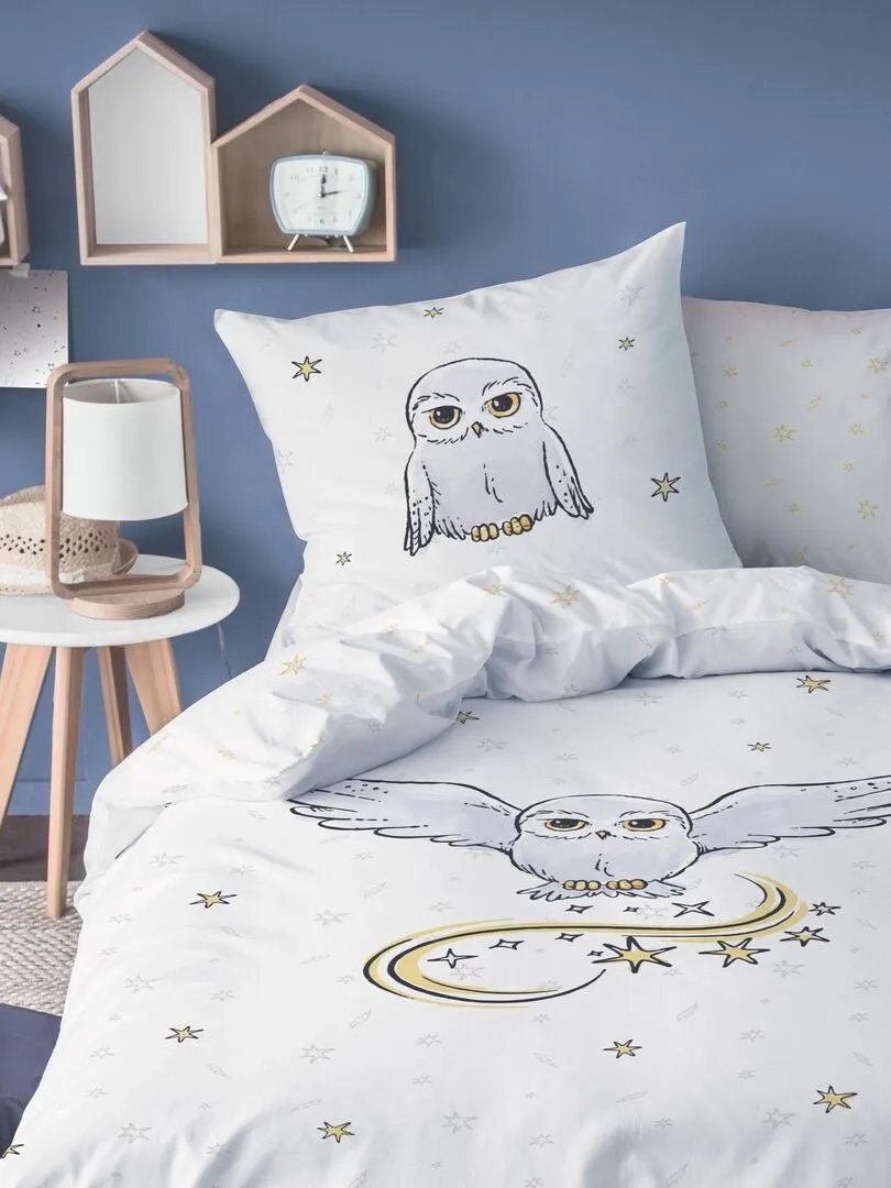JUEGO DE CAMA 'HARRY POTTER'  INDIVIDUAL  BLANCO
