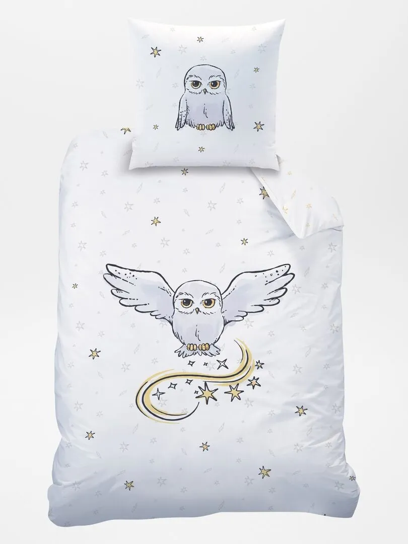 JUEGO DE CAMA 'HARRY POTTER'  INDIVIDUAL  BLANCO