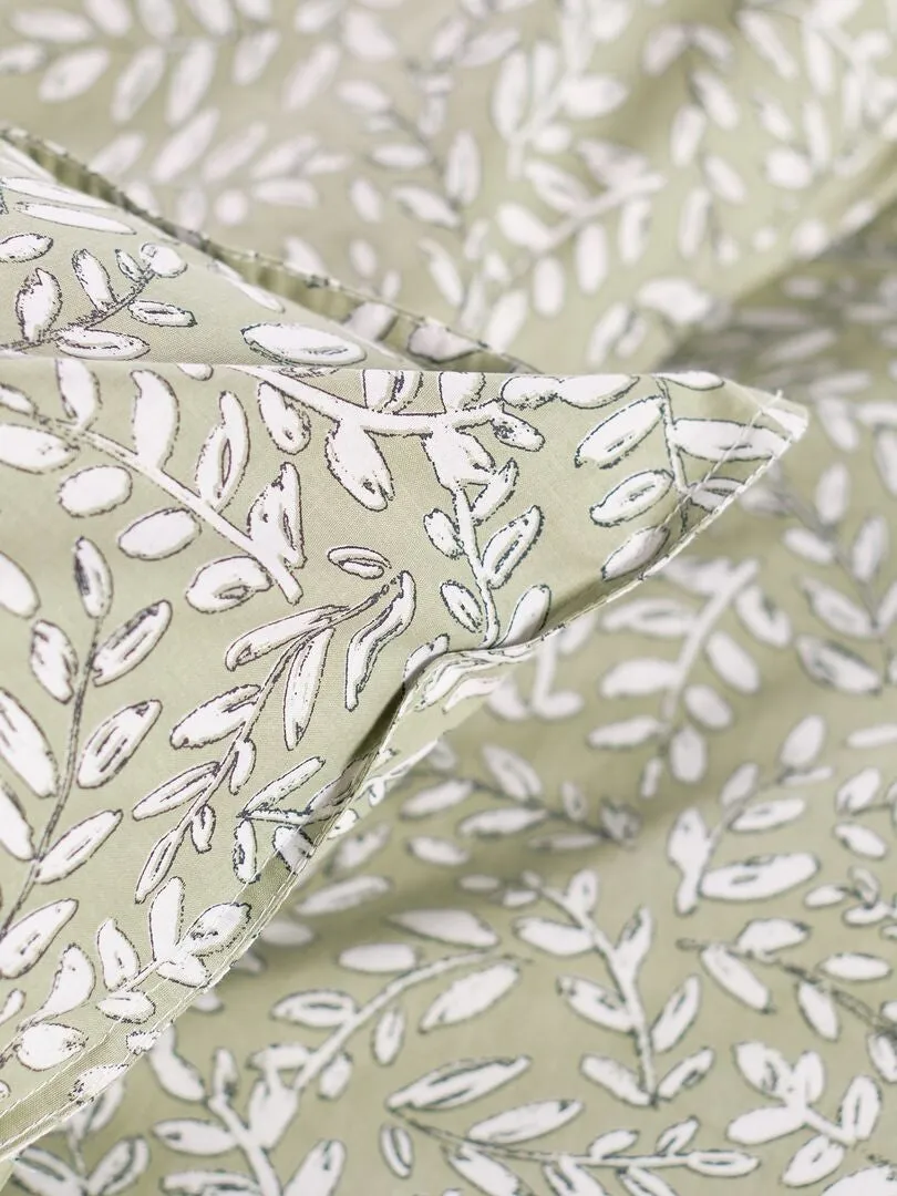 JUEGO DE CAMA 'HOJAS'  DOBLE  VERDE
