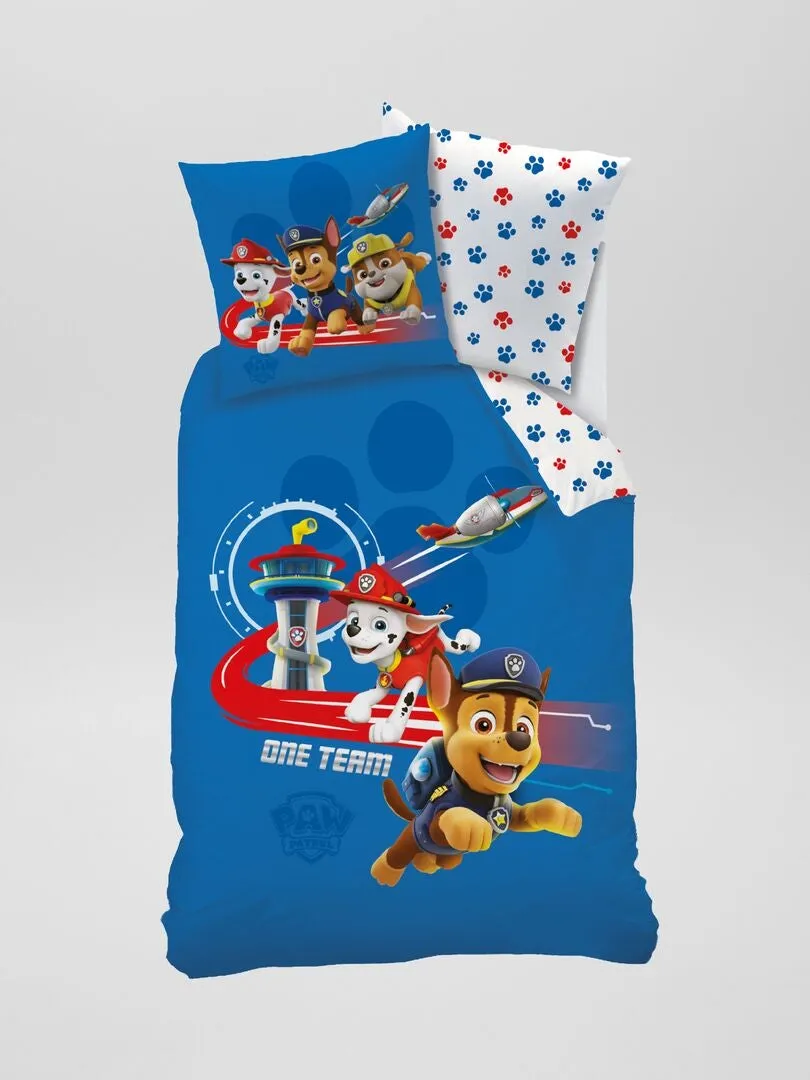 JUEGO DE CAMA 'LA PATRULLA CANINA' INDIVIDUAL  AZUL
