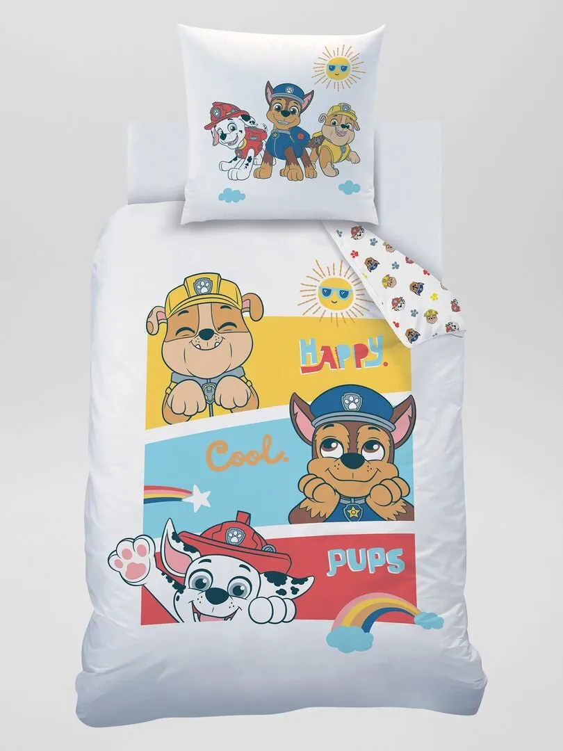 JUEGO DE CAMA  'LA PATRULLA CANINA'  INDIVIDUAL  BLANCO