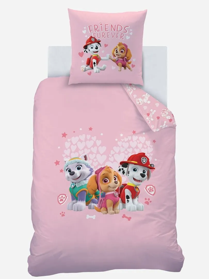 JUEGO DE CAMA 'LA PATRULLA CANINA'  INDIVIDUAL  ROSA