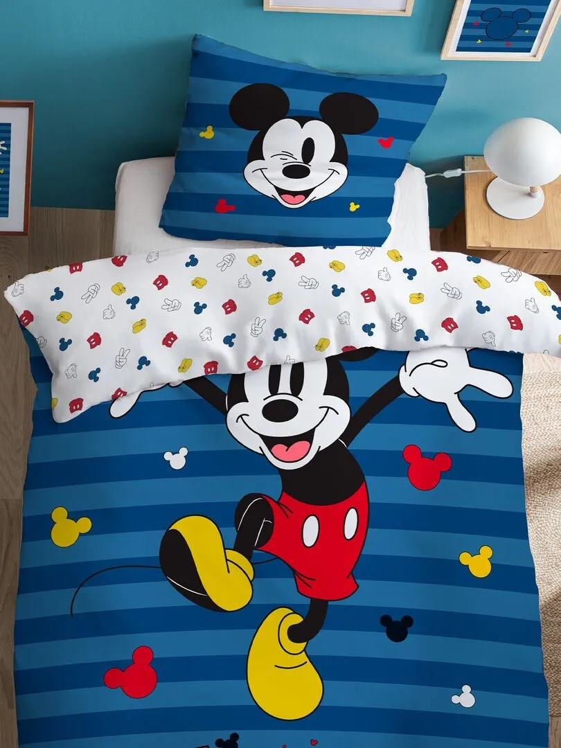 JUEGO DE CAMA 'MICKEY'  INDIVIDUAL  AZUL