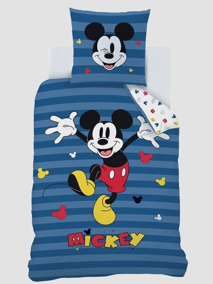 JUEGO DE CAMA 'MICKEY'  INDIVIDUAL  AZUL