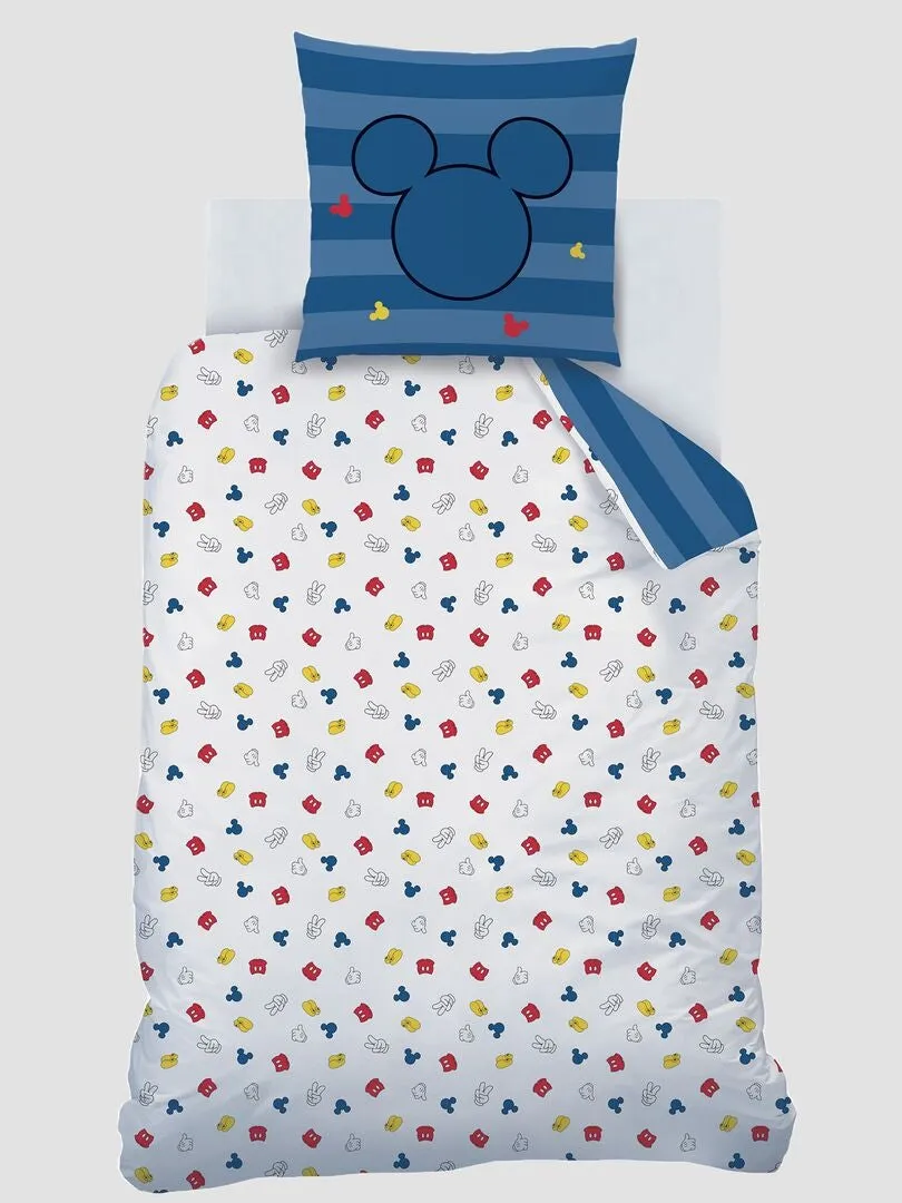 JUEGO DE CAMA 'MICKEY'  INDIVIDUAL  AZUL