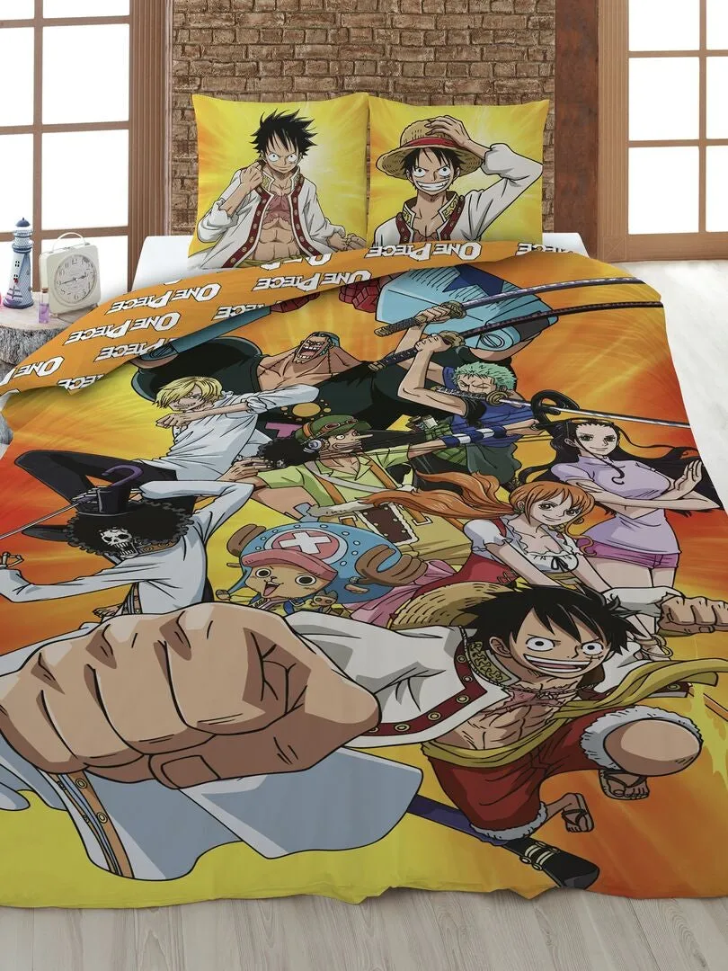 JUEGO DE CAMA 'ONE PIECE'  AMARILLO