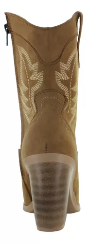 Kiut Bota Vaquera Tacon Ancho Moda Fiesta Casual Mujer 86996