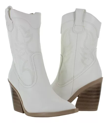 Kiut Bota Vaquera Tacon Ancho Moda Fiesta Casual Mujer 86997