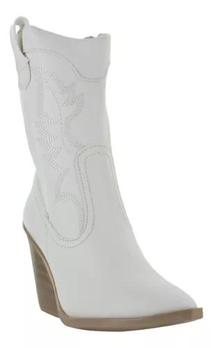 Kiut Bota Vaquera Tacon Ancho Moda Fiesta Casual Mujer 86997