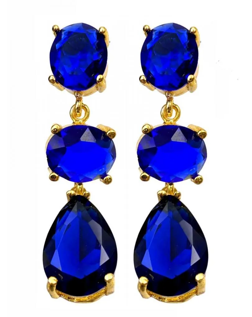 LARGOS PENDIENTES AZULONES EXCLUSIVOS PARA BODAS Y EVENTOS