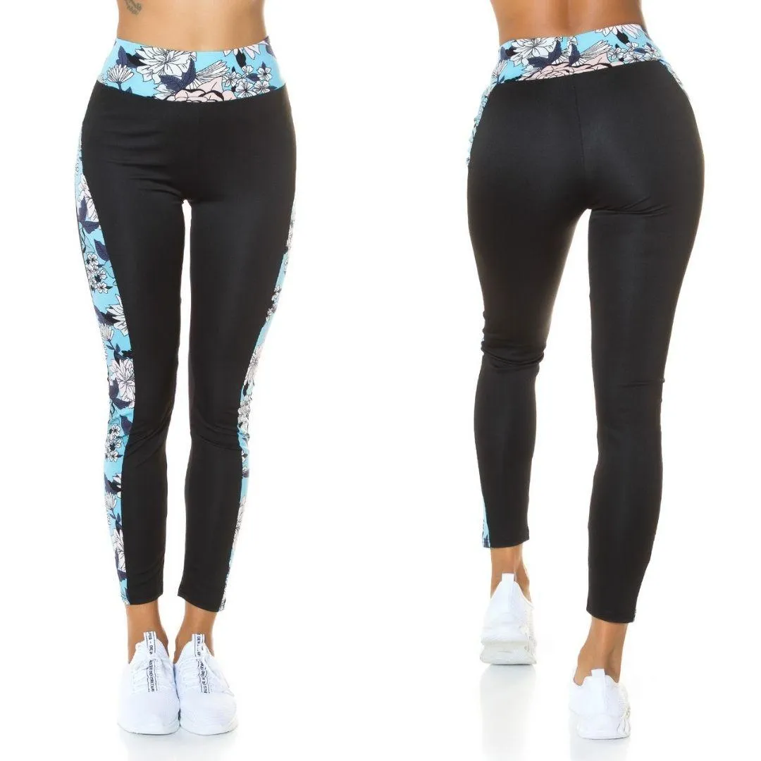 Leggings estampado moldeador turquesa