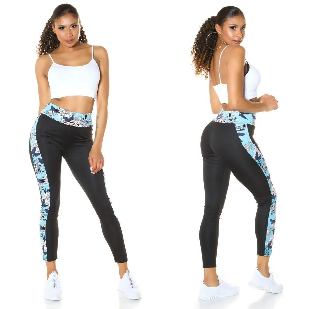 Leggings estampado moldeador turquesa