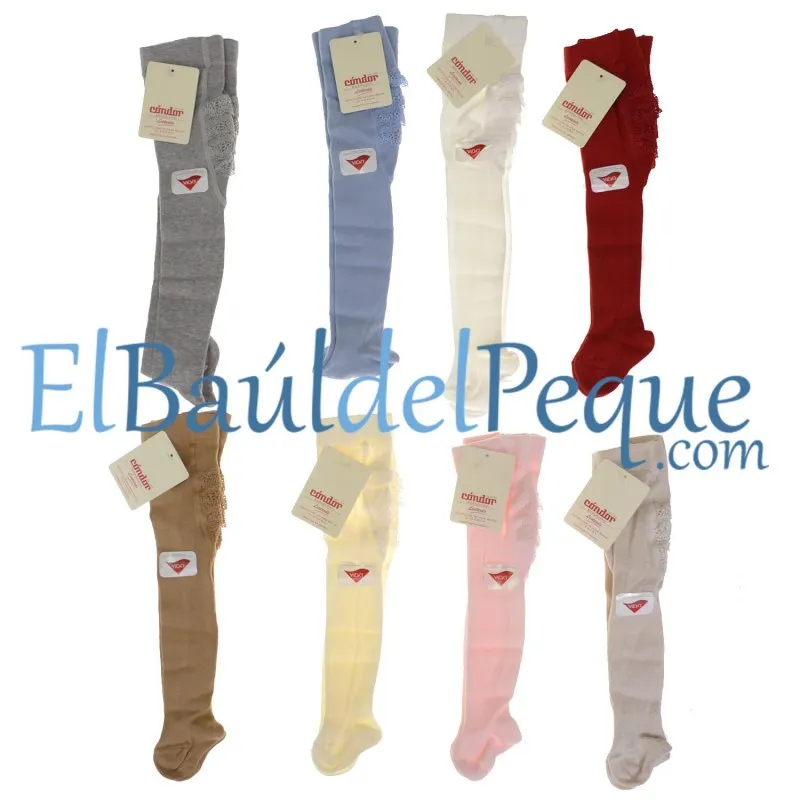 Leotardo Bebé Camel 326 con Puntilla en el Culete