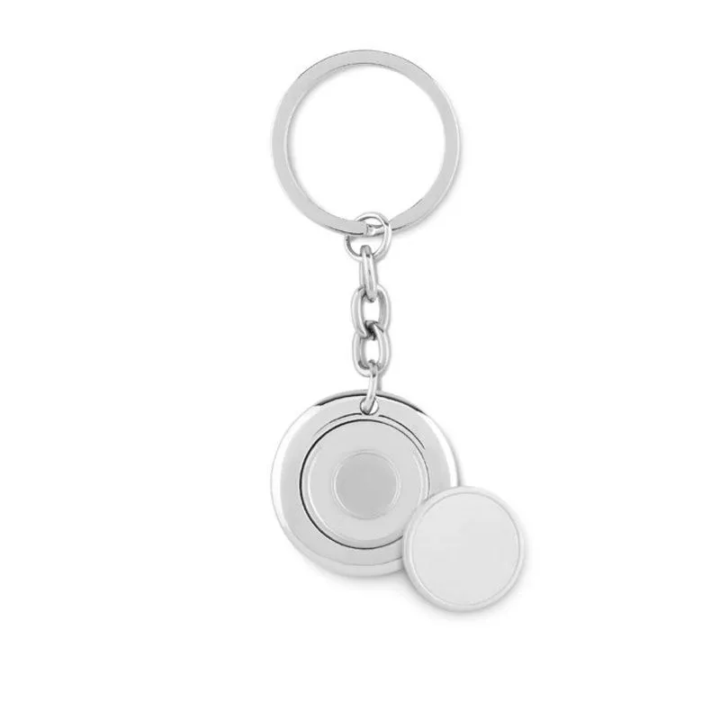 Llavero promocional redondo con token Flat Ring