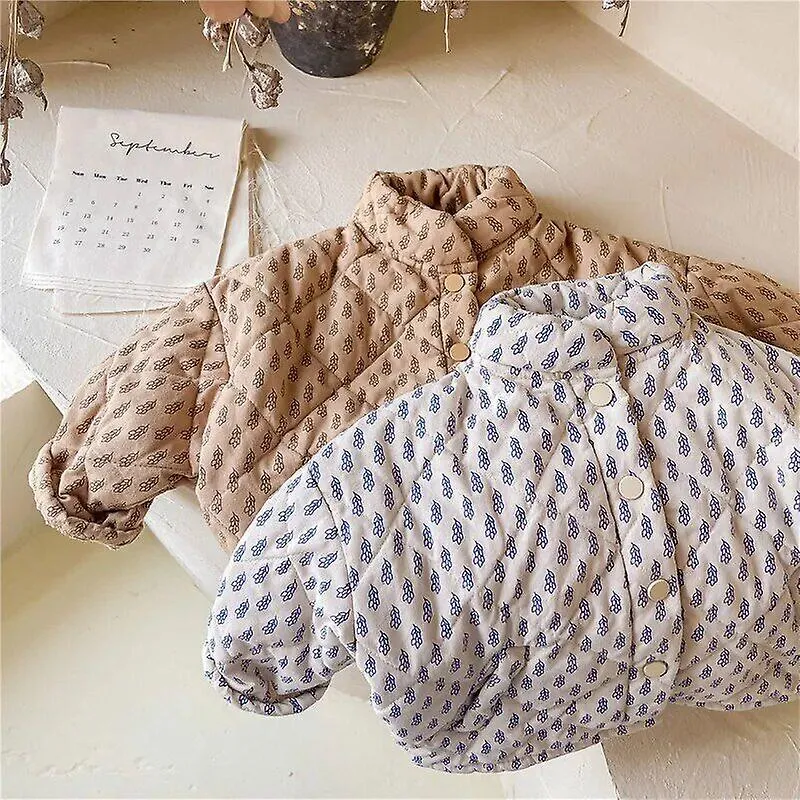 Los abrigos acolchados estampados para niños de invierno 2023 engrosan la ropa de abrigo cálida para acolchar a los niños