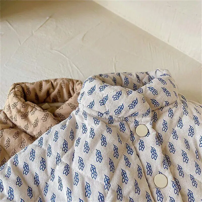 Los abrigos acolchados estampados para niños de invierno 2023 engrosan la ropa de abrigo cálida para acolchar a los niños
