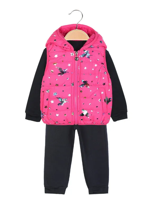 Luisa Chic Conjunto bebé niña 3 piezas con chaleco