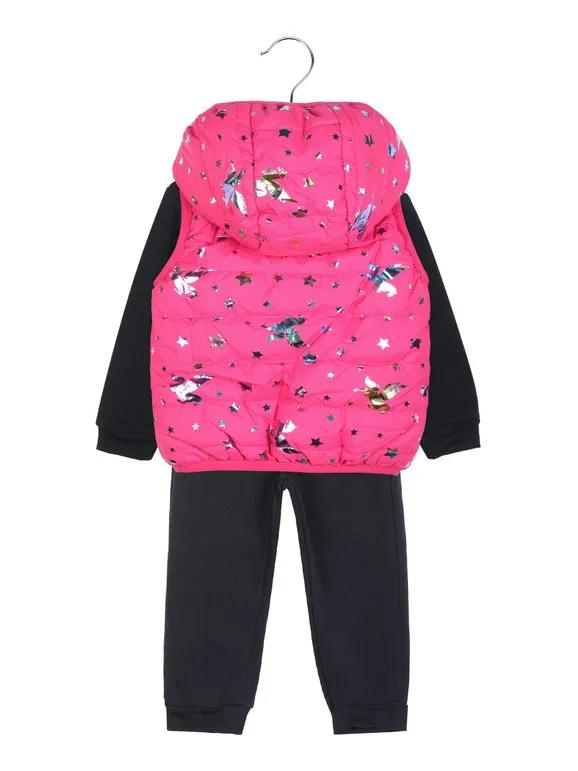 Luisa Chic Conjunto bebé niña 3 piezas con chaleco
