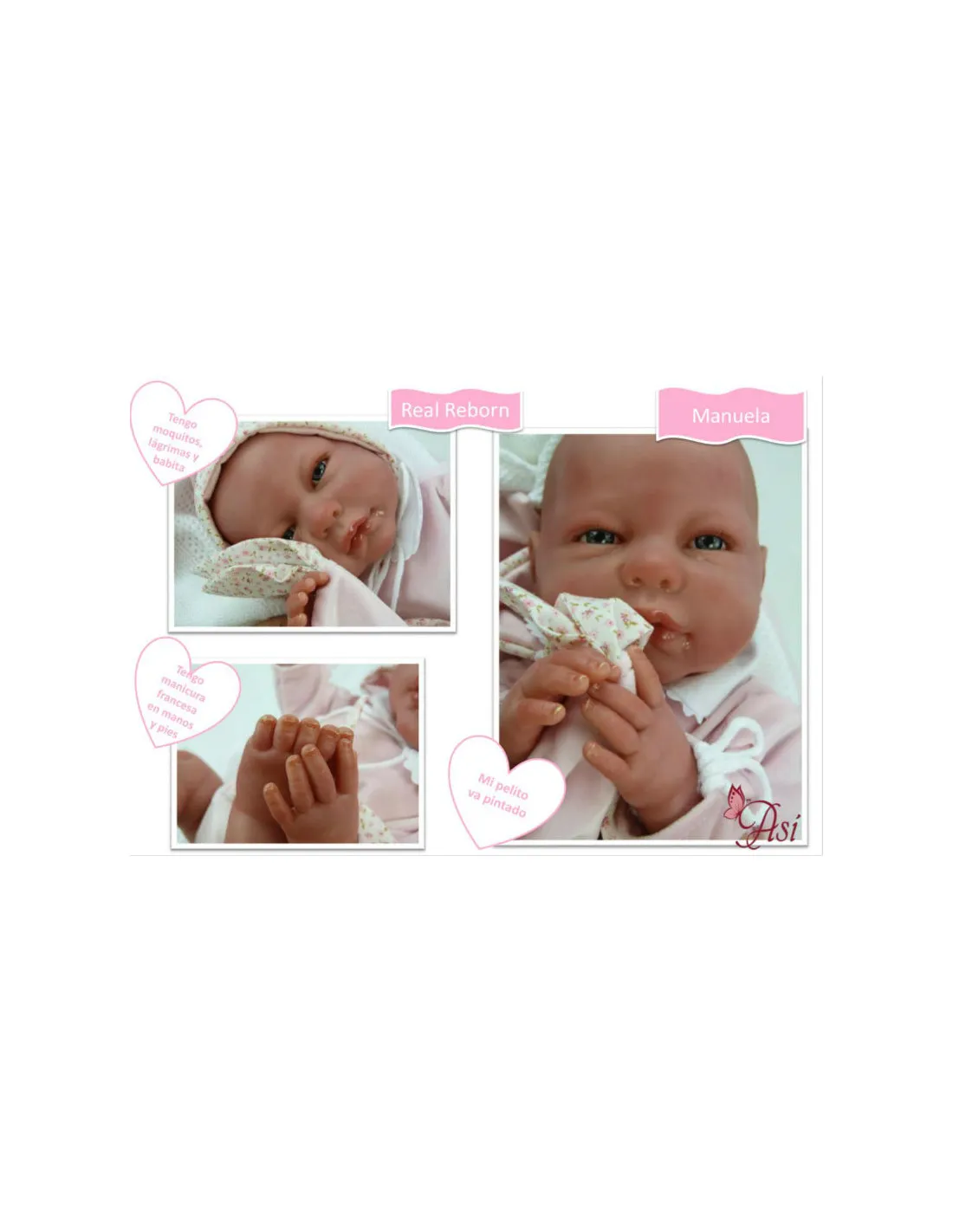 Manuela reborn de serie limitada de Muñecas Así