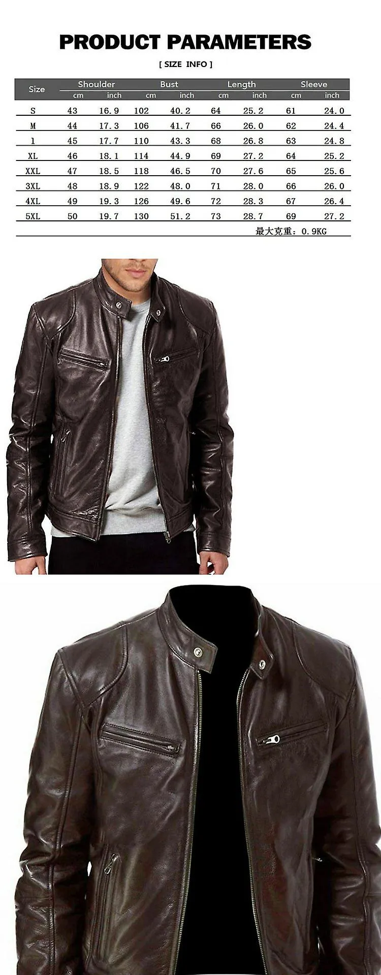 MARRóN OTOñO E INVIERNO HOMBRE SLIM FIT ALLMATCH PU TRAJE PEQUEñO SOLAPA HOMBRE CHAQUETA DE CUERO CHAQUETA DE HOMBRE
