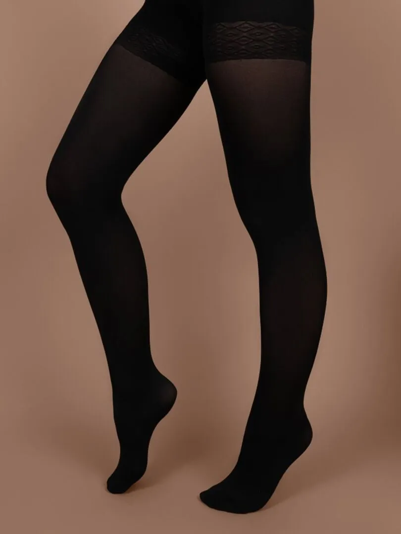 MEDIAS PUSH UP 100D 'BYE BRA'  NEGRO
