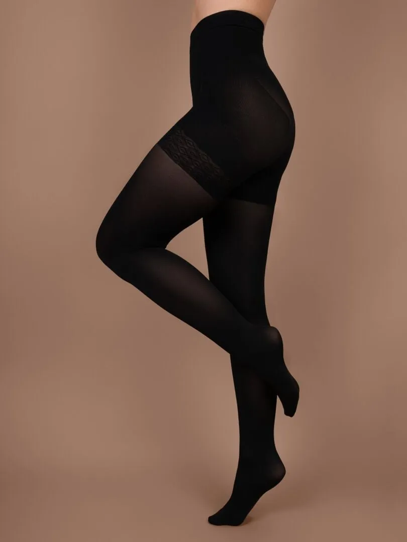 MEDIAS PUSH UP 100D 'BYE BRA'  NEGRO