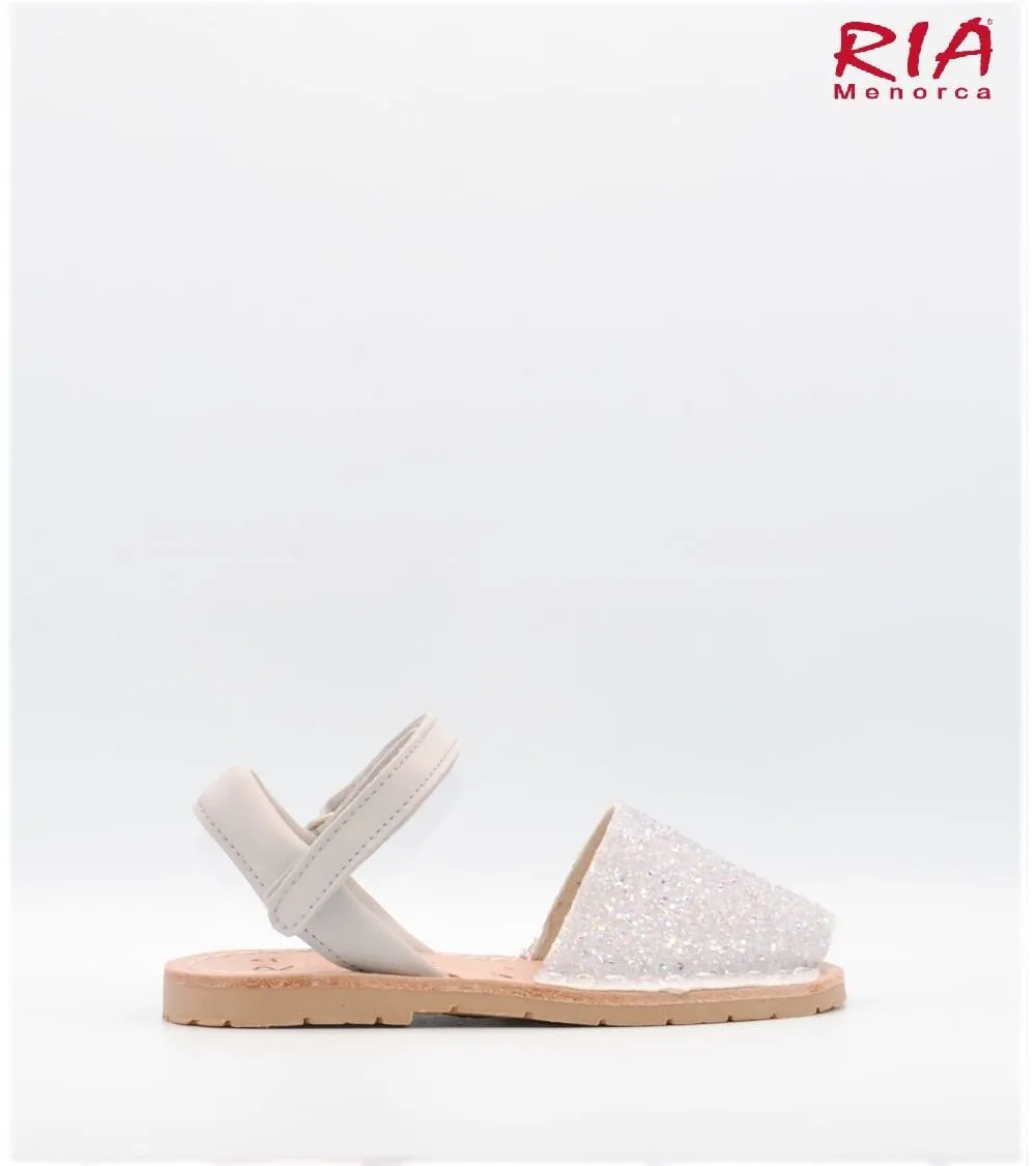 MENORQUINAS ABARCAS RIA NIÑA STRASS PERLA NUBUCK