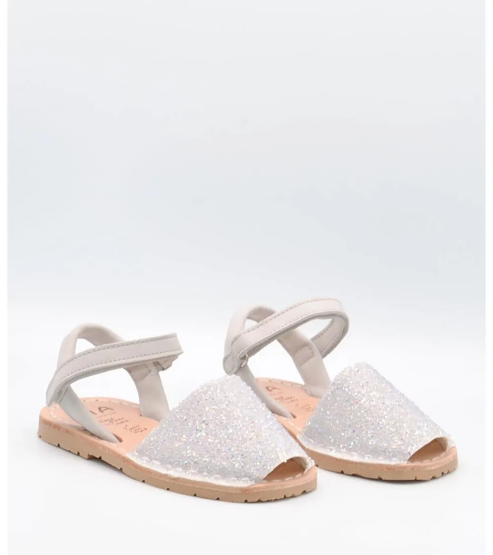 MENORQUINAS ABARCAS RIA NIÑA STRASS PERLA NUBUCK