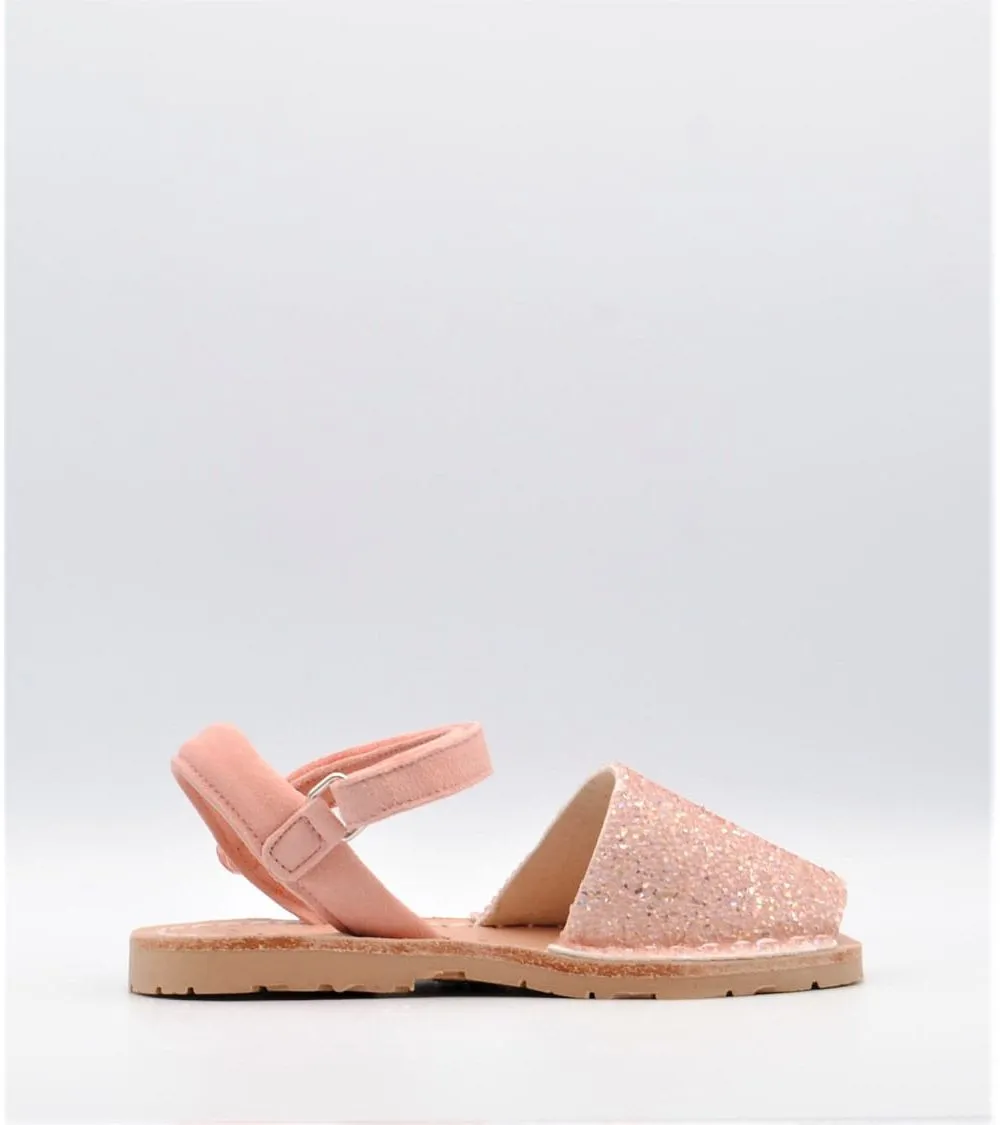 MENORQUINAS ABARCAS RIA NIÑA STRASS ROSE ANTE