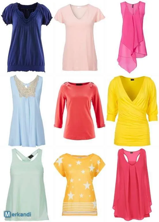 Mezcla de camisetas y tops de verano para mujeres
