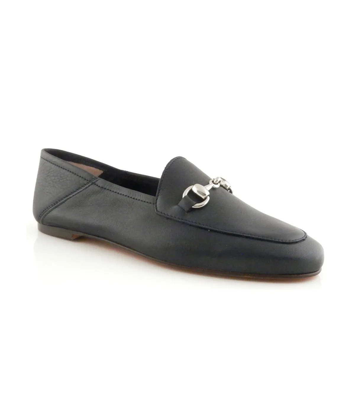 Mocasín con estribo de color azul