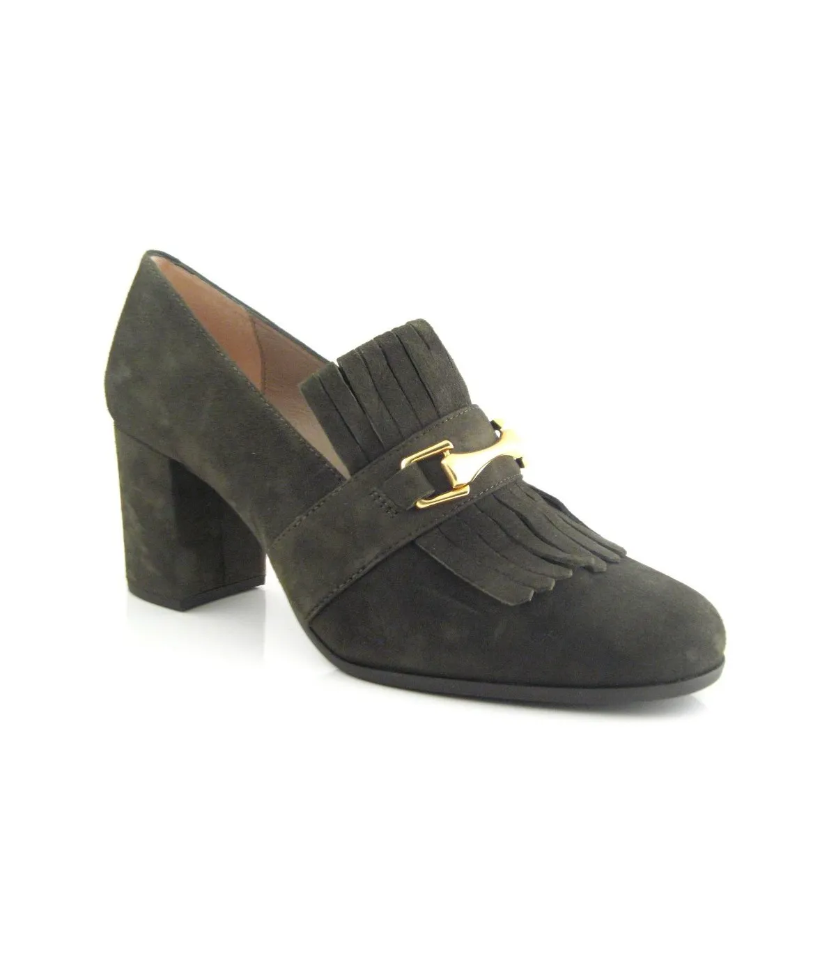 Mocasín con estribo de tacón alto
