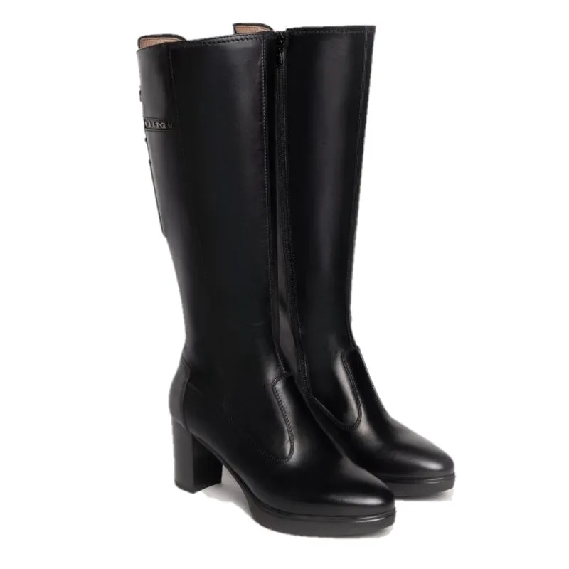 NEROGIARDINI I205711D Negro Bota Alta tacón mujer