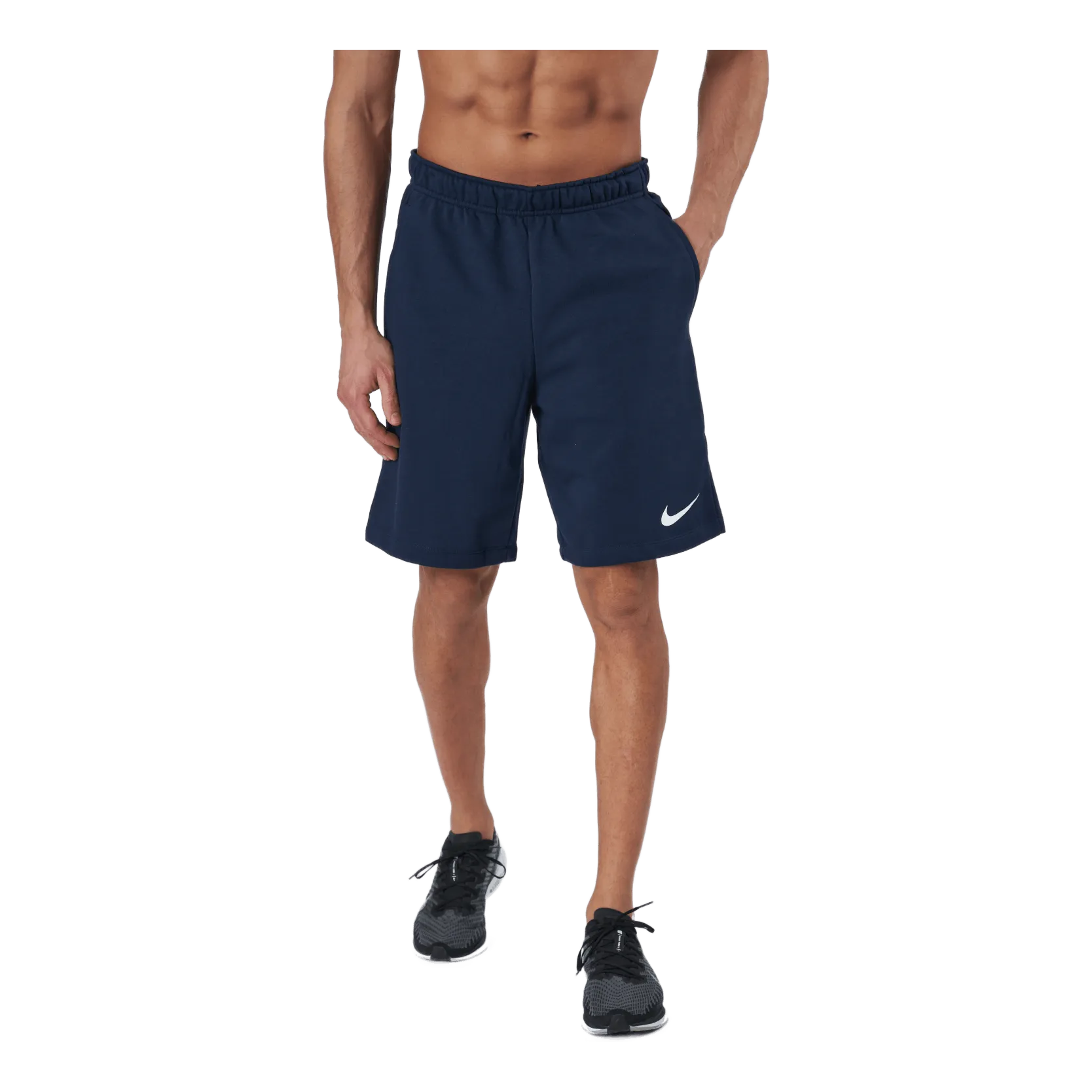 NIKE DRIFIT MEN'S TRAINING SHORTS OBSIDIAN/WHITE