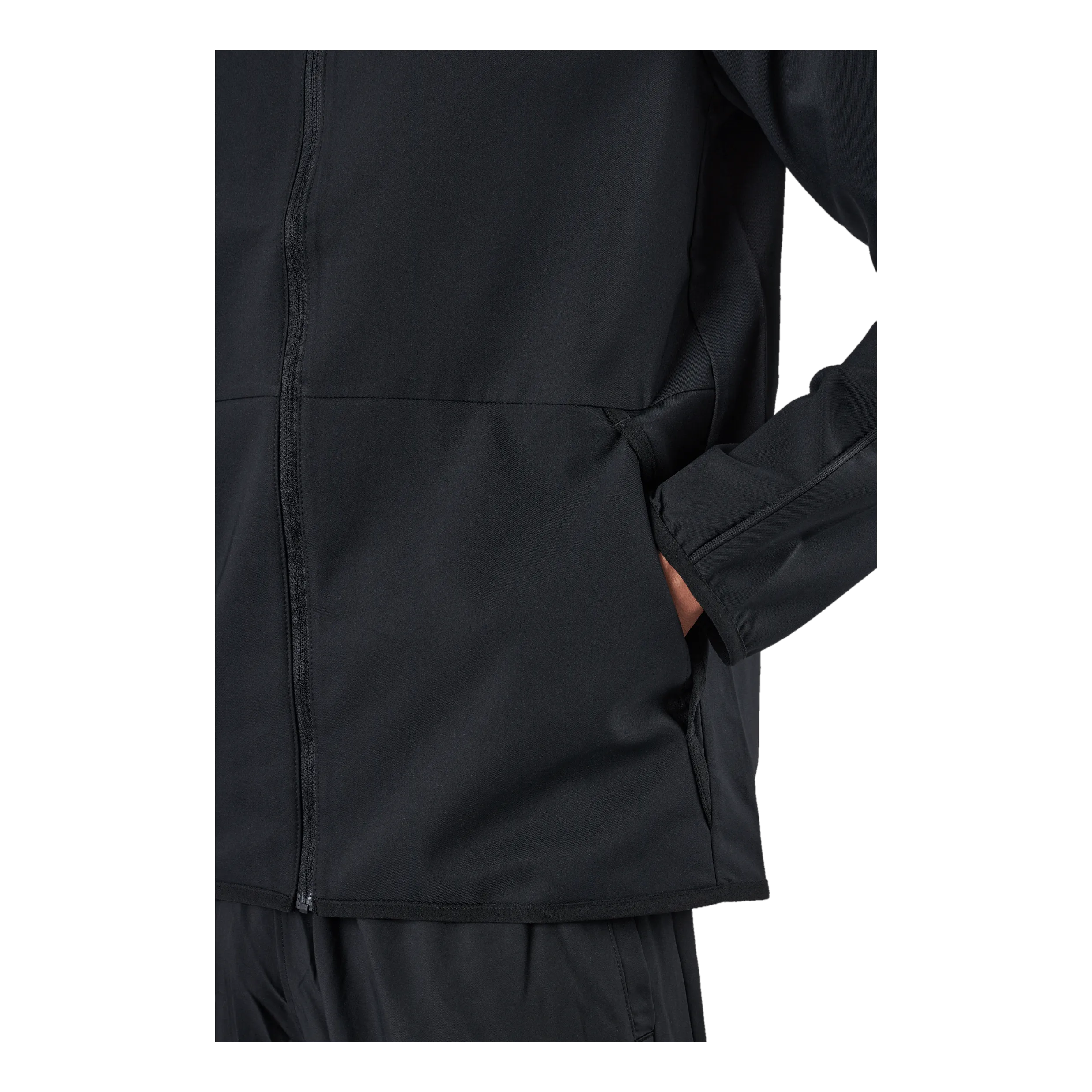 NIKE DRIFIT MEN'S WOVEN TRAINING JACKET BLACK/BLACK/WHITE