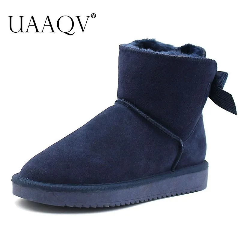 Nueva llegada Cuero genuino Australia Classic Botas de nieve para mujer Botines de cuero de vaca para mujer Zapatos de invierno 