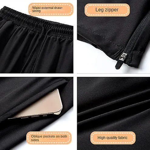 Nuevos pantalones de chándal para hombre Verano Transpirable Secado rápido Cómodo Pantalones casuales sueltos