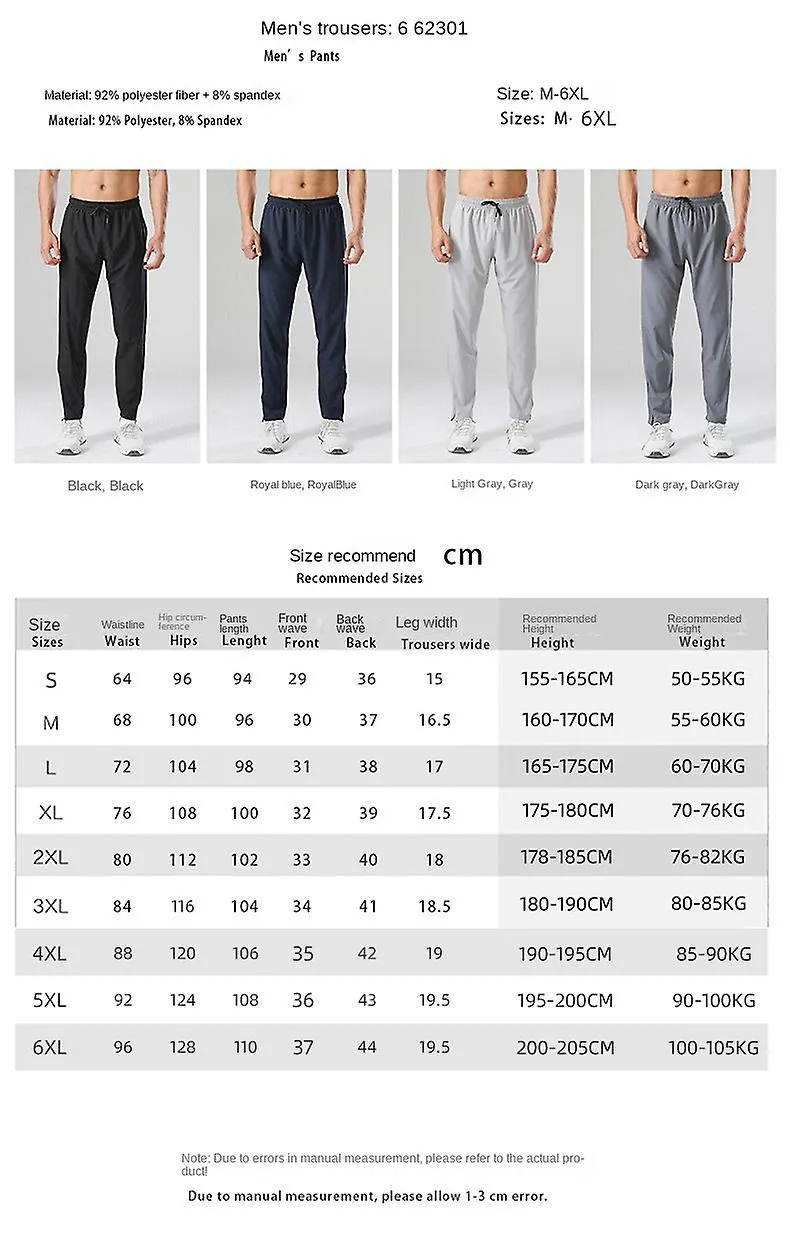 Nuevos pantalones de chándal para hombre Verano Transpirable Secado rápido Cómodo Pantalones casuales sueltos