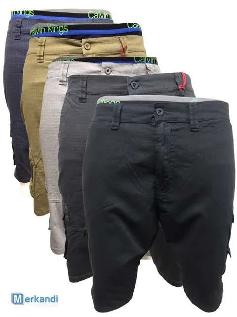 Pantalones cortos de carga de sarga Airwalk para hombre, pantalones de verano hasta la rodilla de combate, 6 bolsillos