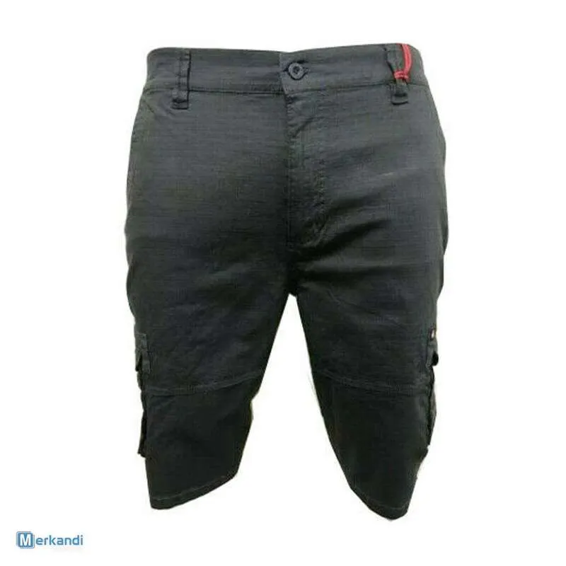 Pantalones cortos de carga de sarga Airwalk para hombre, pantalones de verano hasta la rodilla de combate, 6 bolsillos