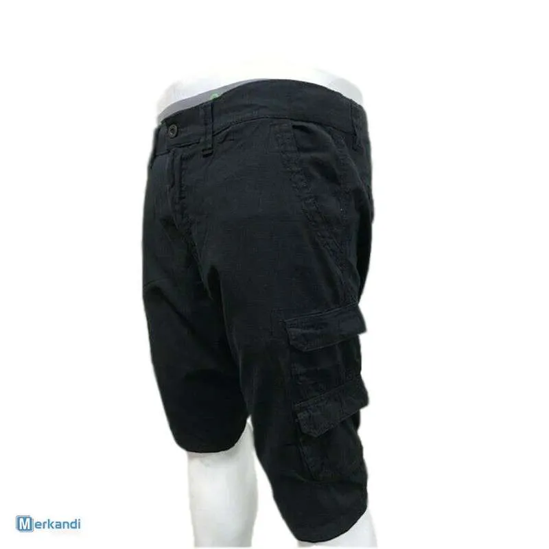 Pantalones cortos de carga de sarga Airwalk para hombre, pantalones de verano hasta la rodilla de combate, 6 bolsillos