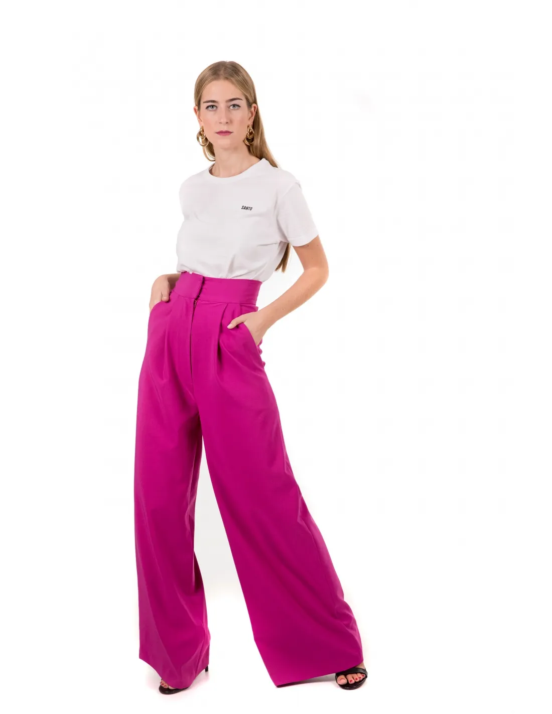 PANTALÓN PALAZZO FUCSIA
