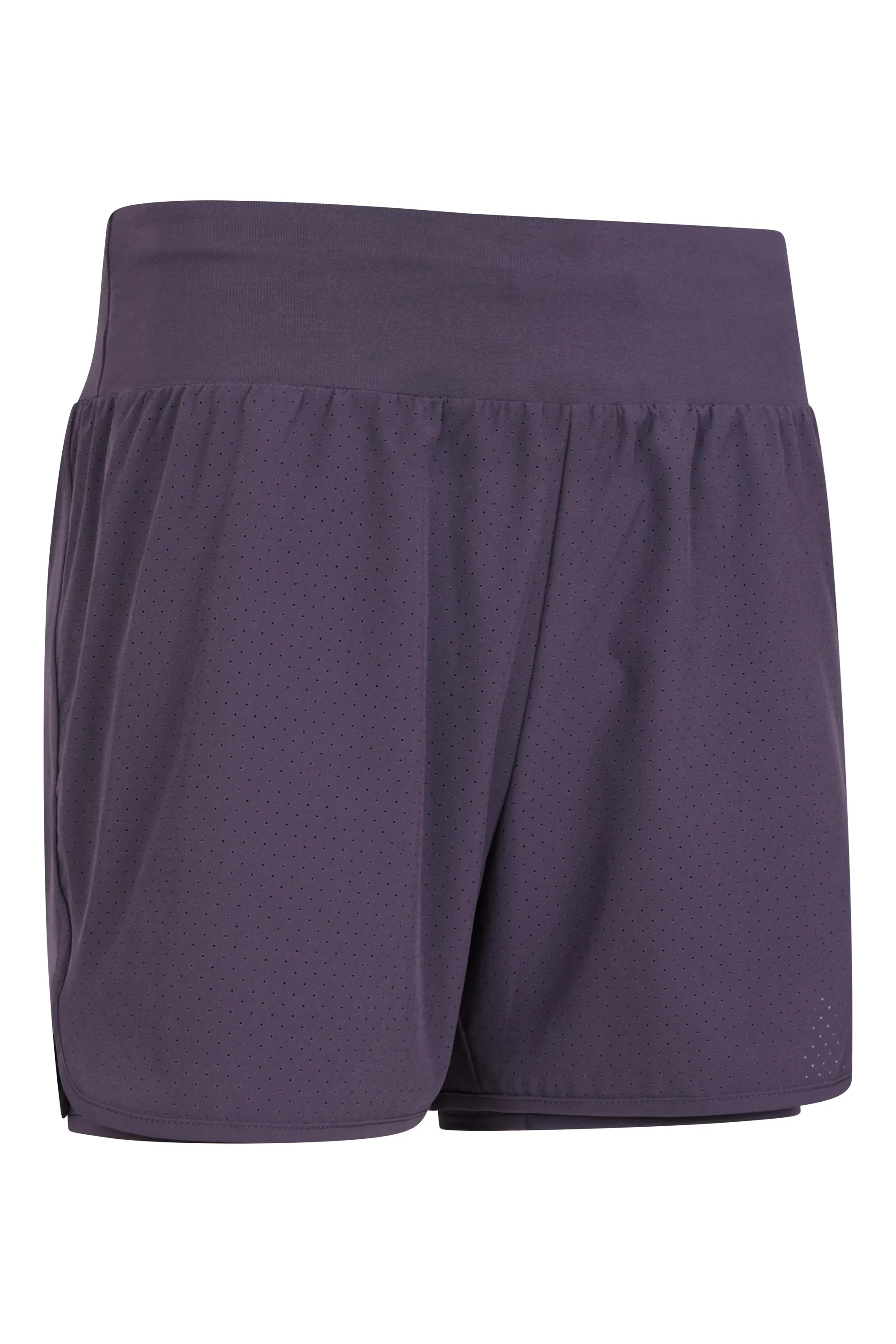 Pantalón corto doble capa de correr mujer