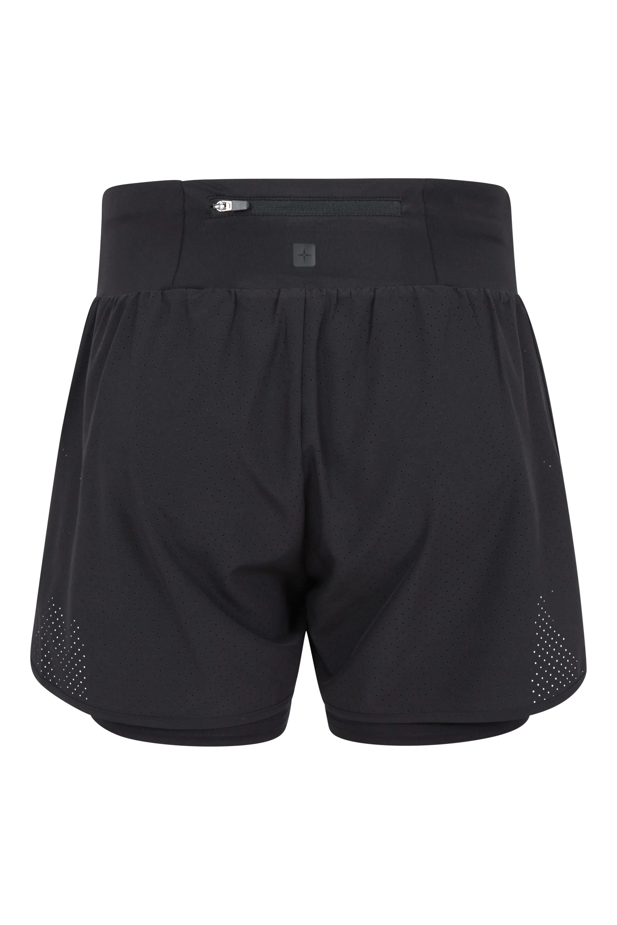 Pantalón corto doble capa de correr mujer