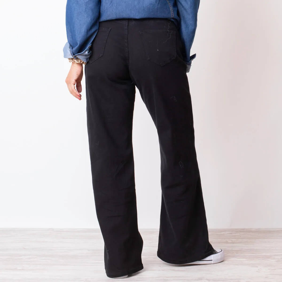 PANTALóN CULOTTE CINTURóN  NEGRO
