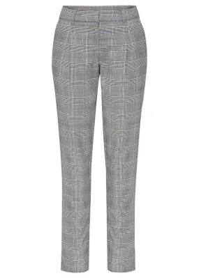 Pantalón de estilo ejecutivo Negro de cuadros