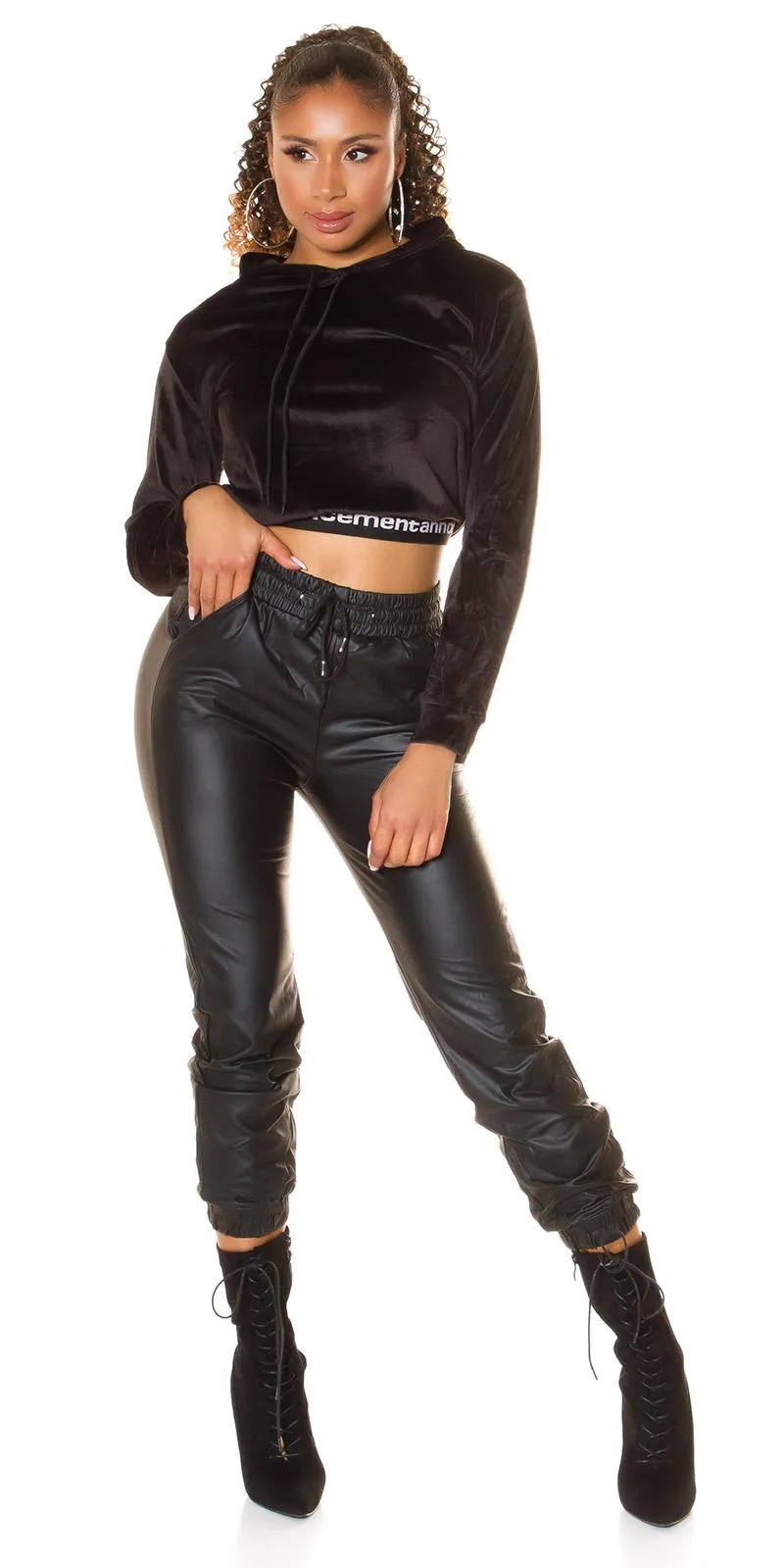 Pantalón estilo Jogger térmico negro