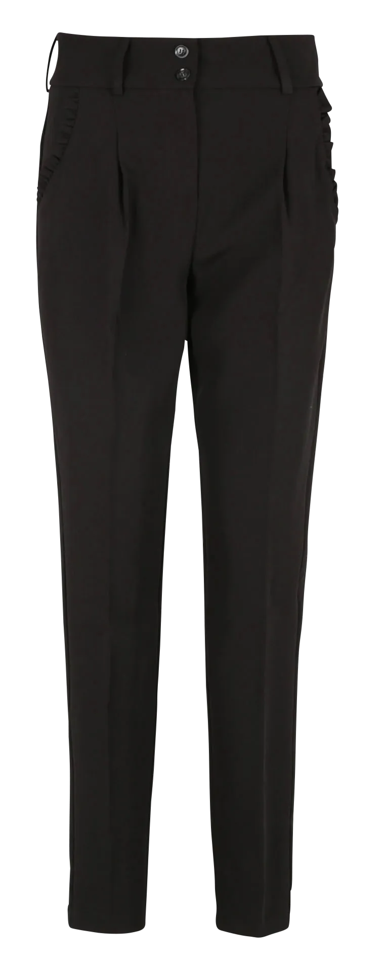 Pantalón pitillo de talle alto en negro