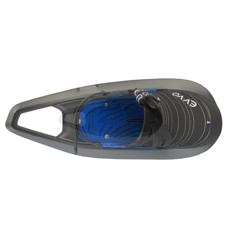 PAQUETE DE RAQUETAS DE NIEVE EVVO RAQUETAS DE NIEVE CLOUTEES N°3  M (AZUL/NEGRO) + BASTONES