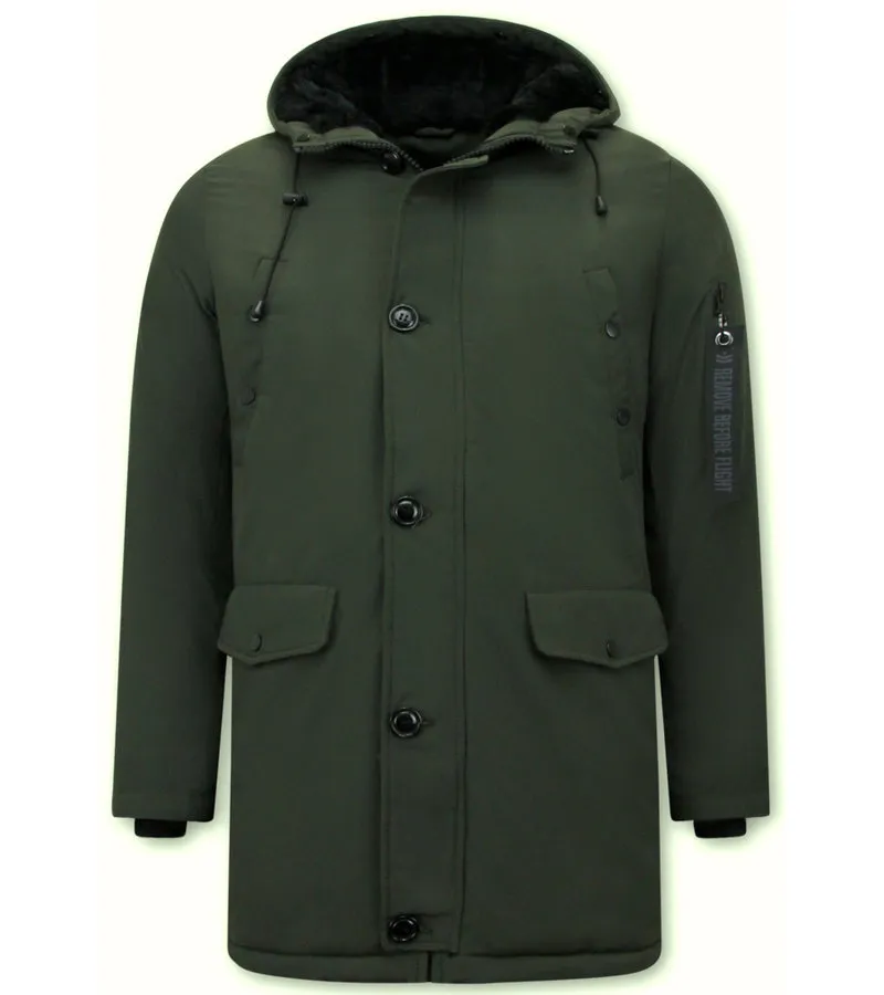 PARKA DE CHAQUETA DE INVIERNO PARA HOMBRE  7103  VERDE